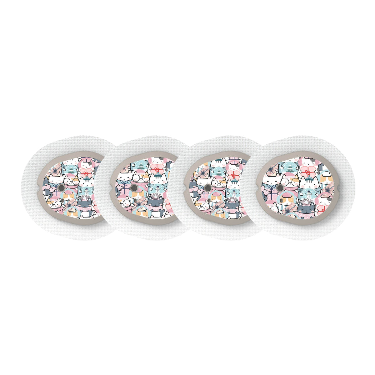 Meowy Christmas Sticker Designed for the DEXCOM G7 and Stelo Transmitter