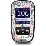 Meowy Christmas Sticker for the Accu-Chek Guide Glucometer