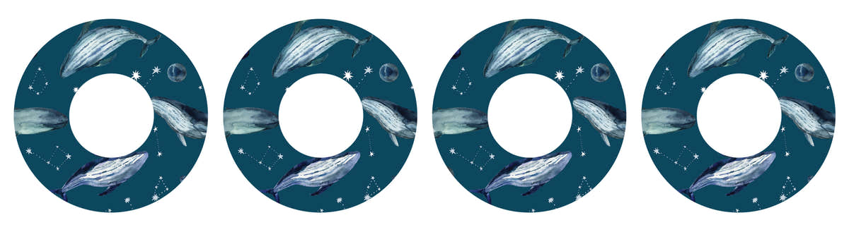 Midnight Whales Patch  Tape Designed for the FreeStyle Libre 2