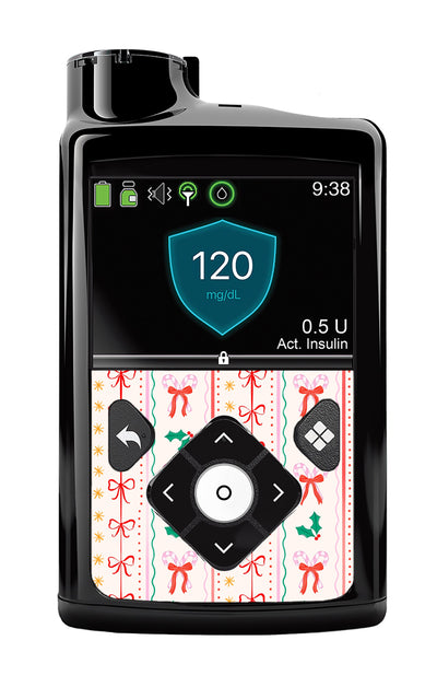 Holly Jolly Ribbon Medtronic MiniMed 770G & 780G Sticker - Pump Peelz