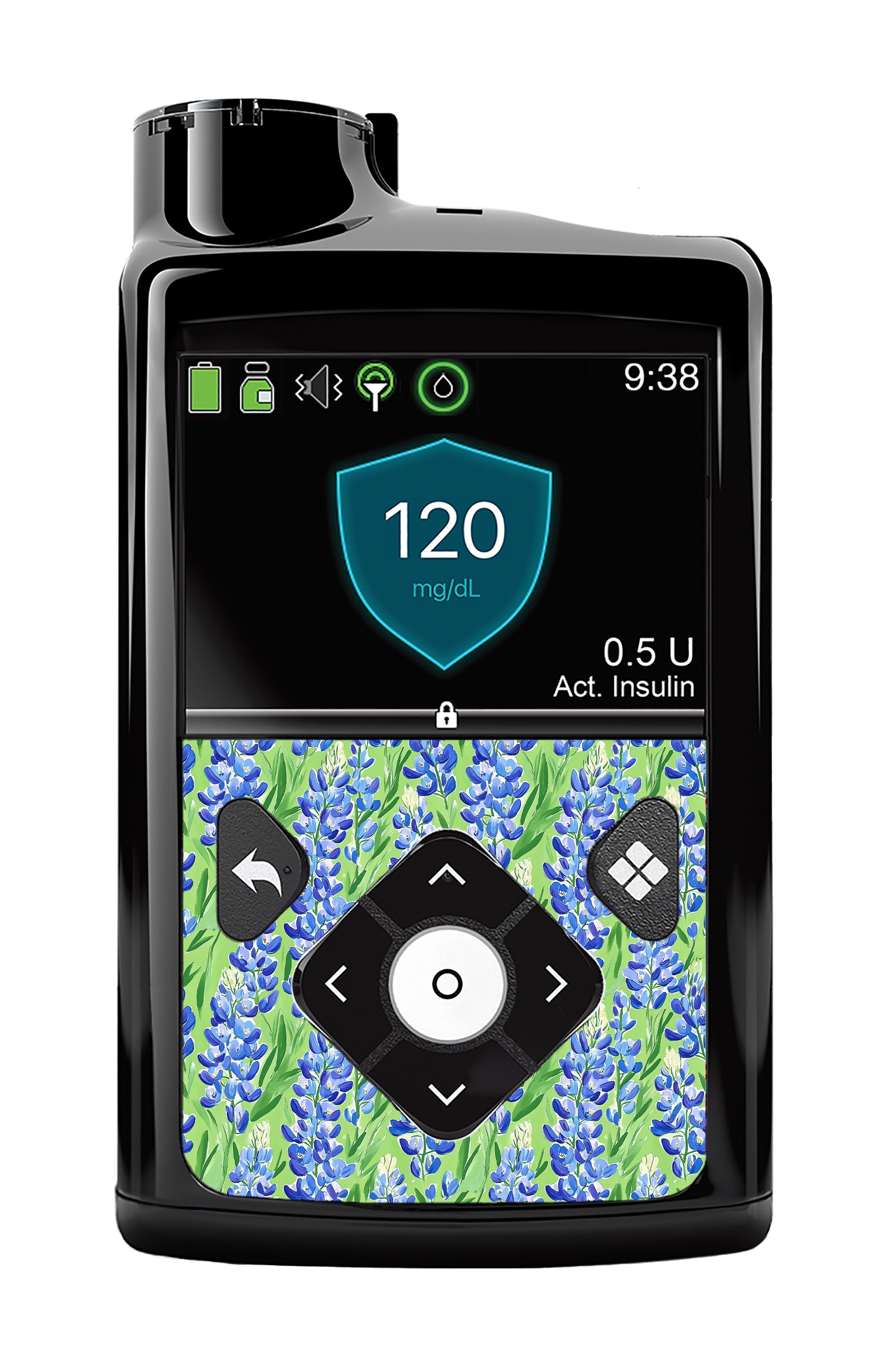 Blue Blooms for Medtronic MiniMed 770G & 780G