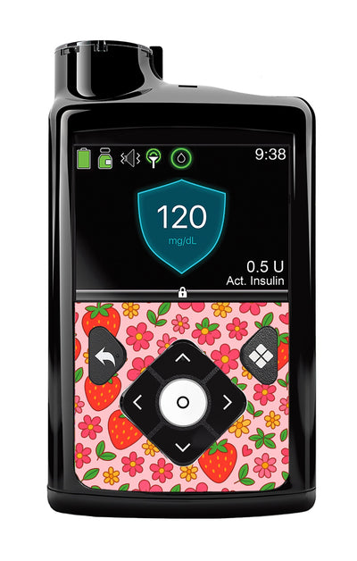 Strawberry Garden Medtronic MiniMed 770G & 780G Sticker - Pump Peelz