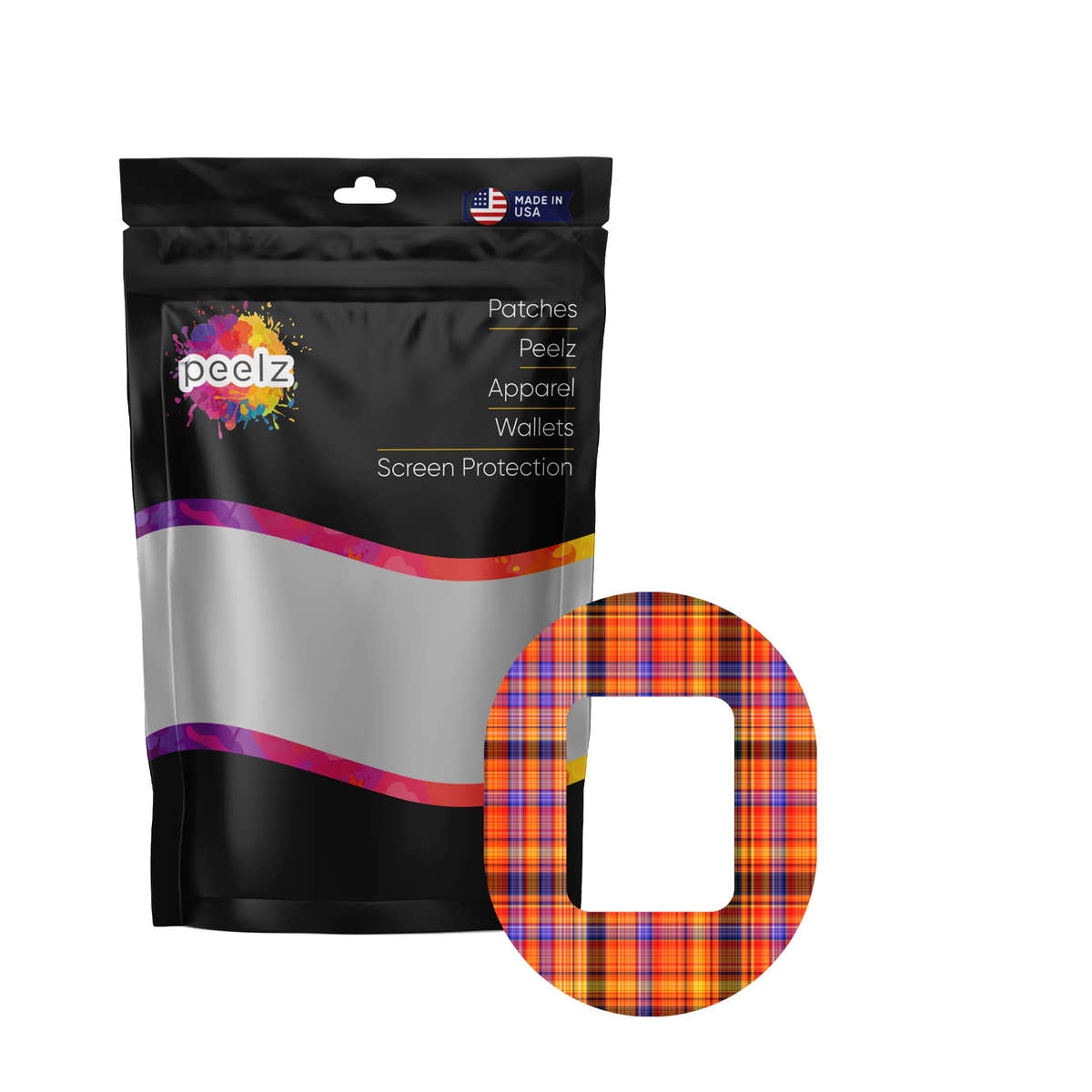 Pumpkin Plaid Tandem Mobi Patch Tape - Pump Peelz