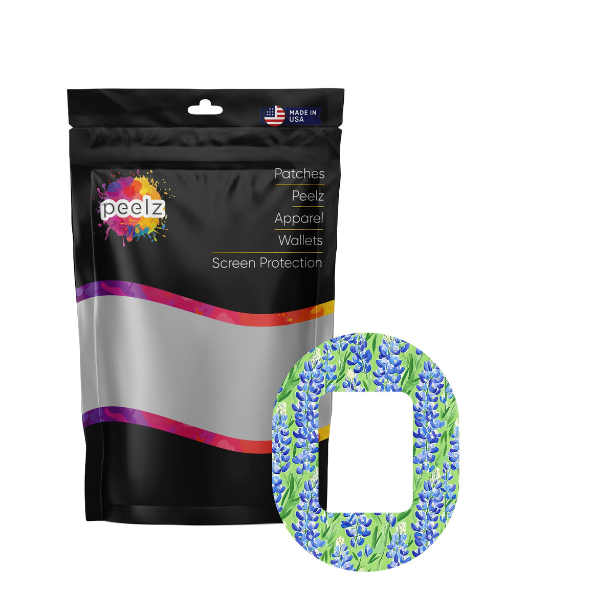 Blue Blooms Tandem Mobi Decorative Patch Tape - Pump Peelz