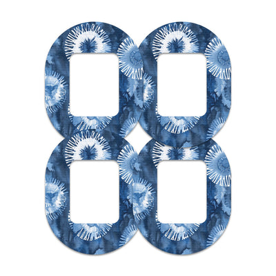 Monochrome Blue Tie Dye Tandem Mobi Decorative Patch Tape - Pump Peelz