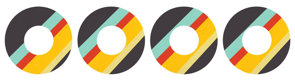 Monaco Stripes Patch  Tape Designed for the FreeStyle Libre 2