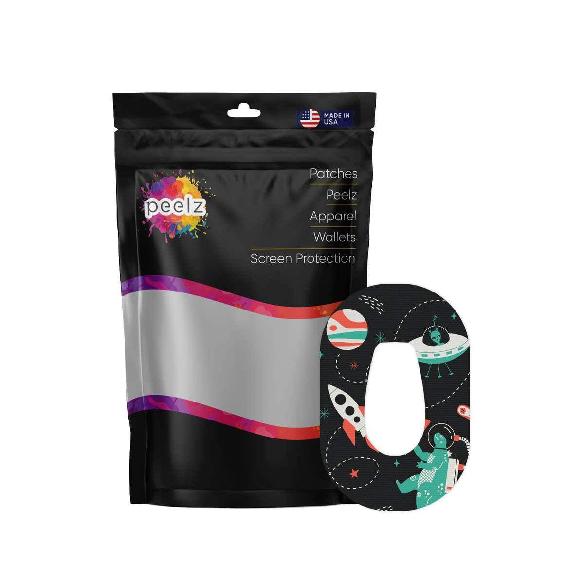Monster in Space Dexcom G6 Patch Tape - Pump Peelz