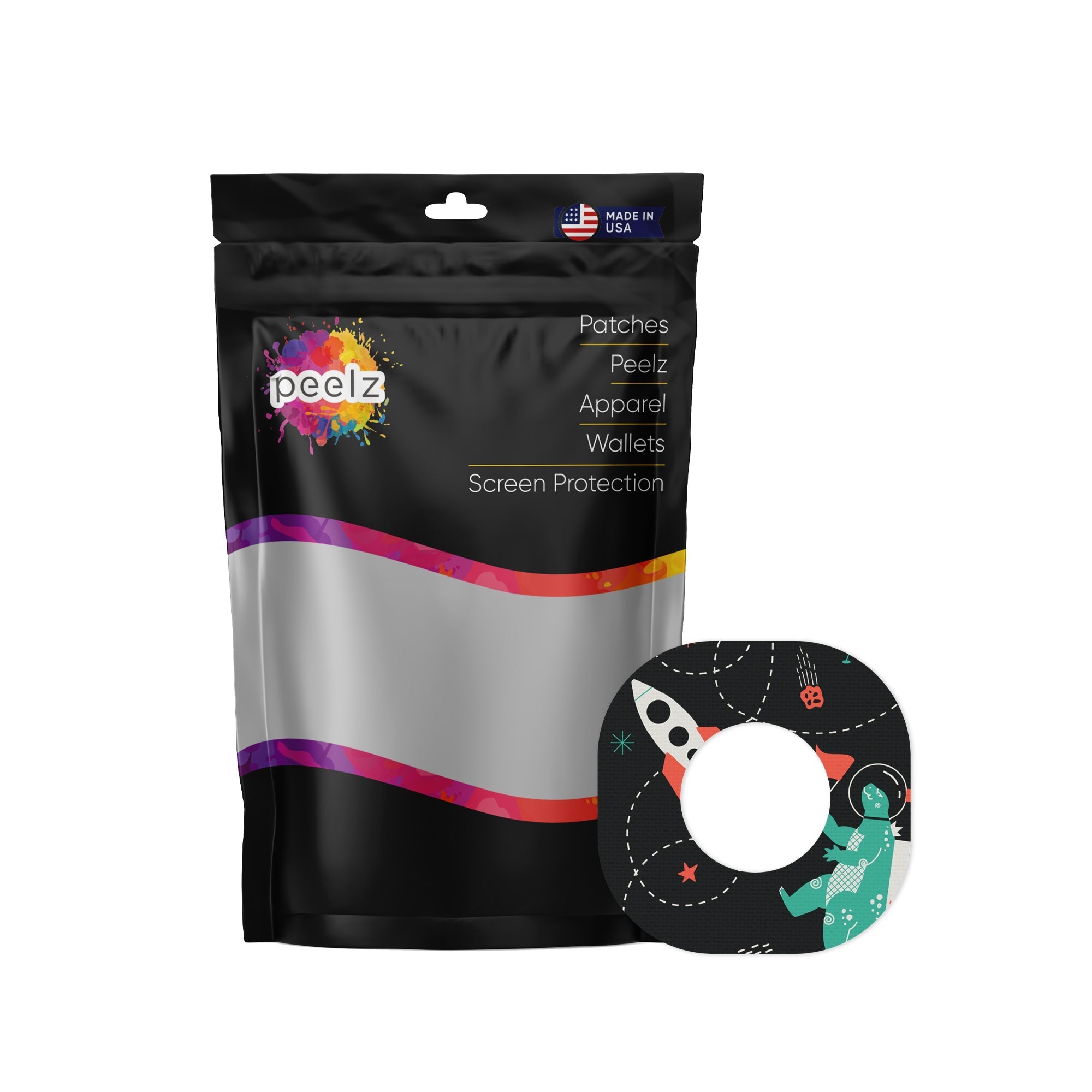 Monster in Space Dexcom G7 and Stelo Patch Tape - Pump Peelz