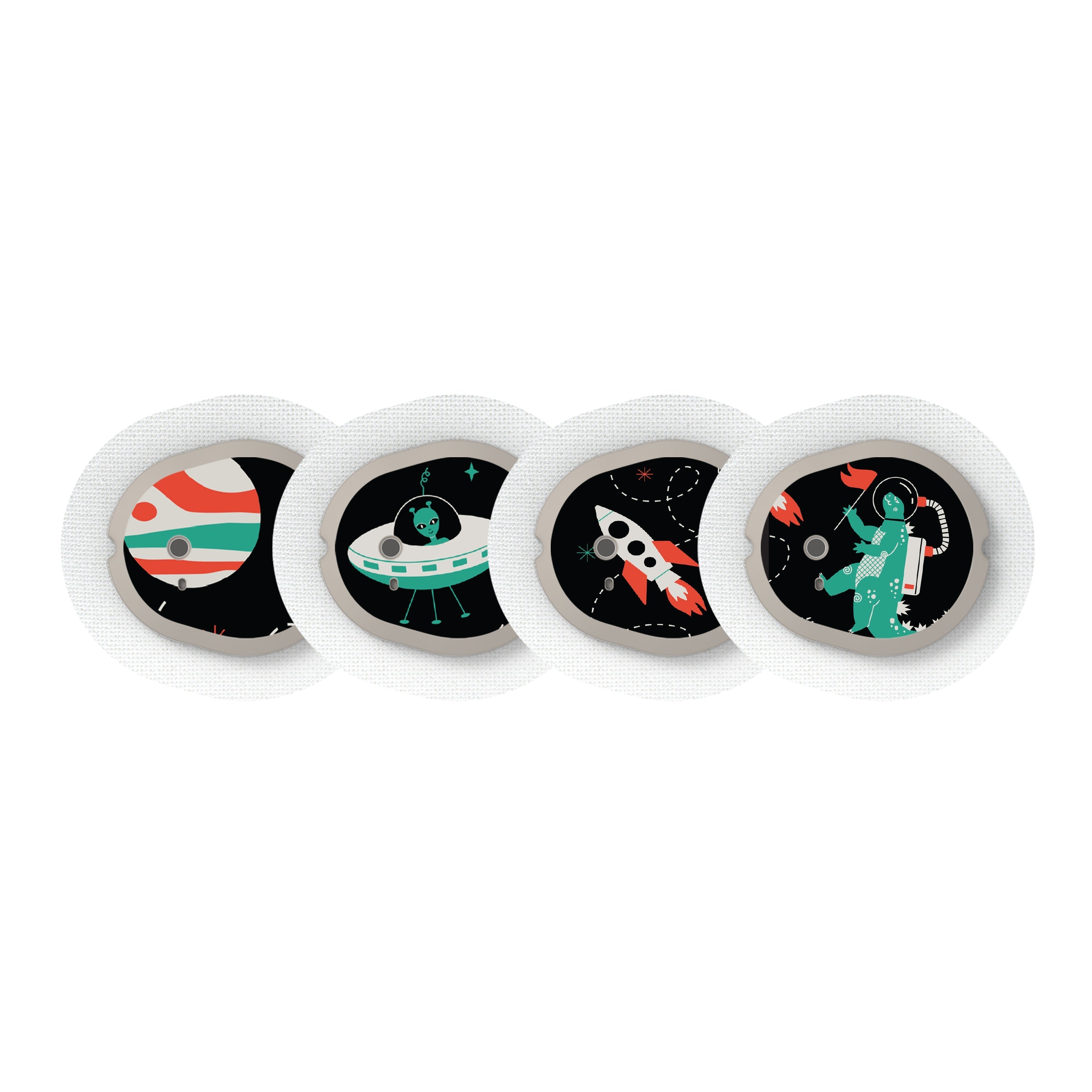 Monster in Space Sticker Designed for the DEXCOM G7 and Stelo Transmitter