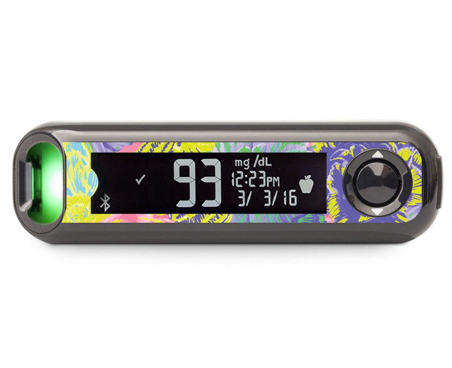 Neon Floral Bayer Contour© Next One Glucometer