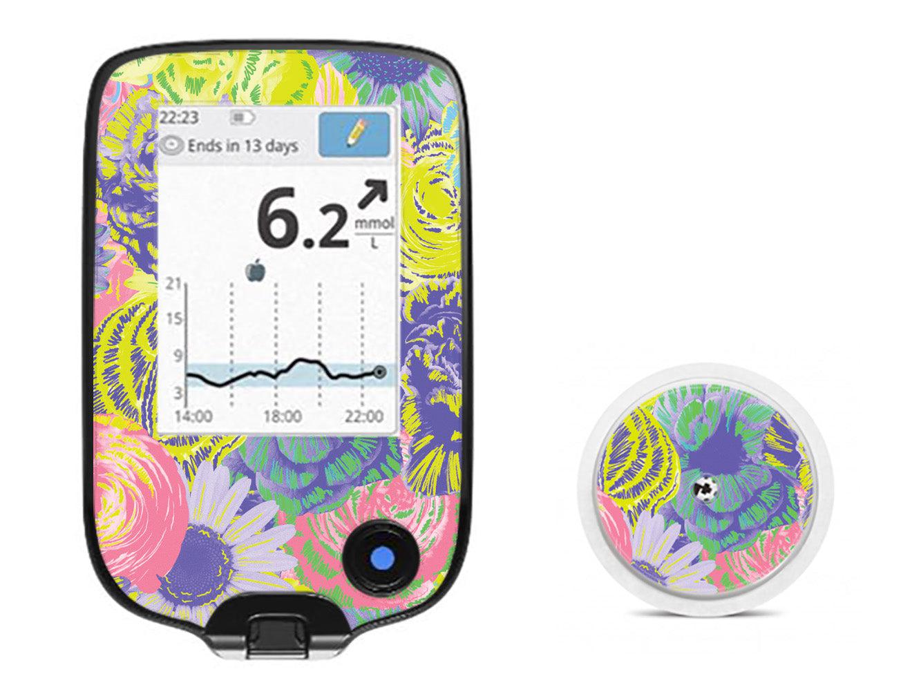 Neon Floral Freestyle Libre 2