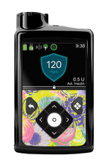 Neon Floral Sticker for Medtronic MiniMed 770G & 780G