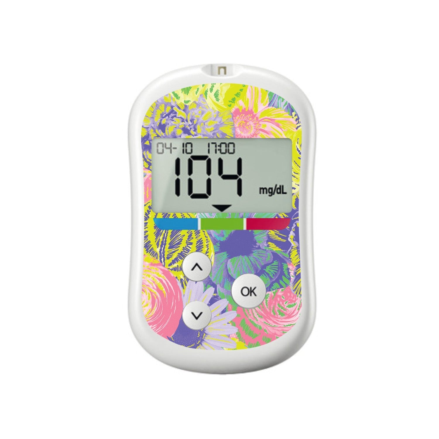 Neon Floral for OneTouch Verio Flex Glucometer