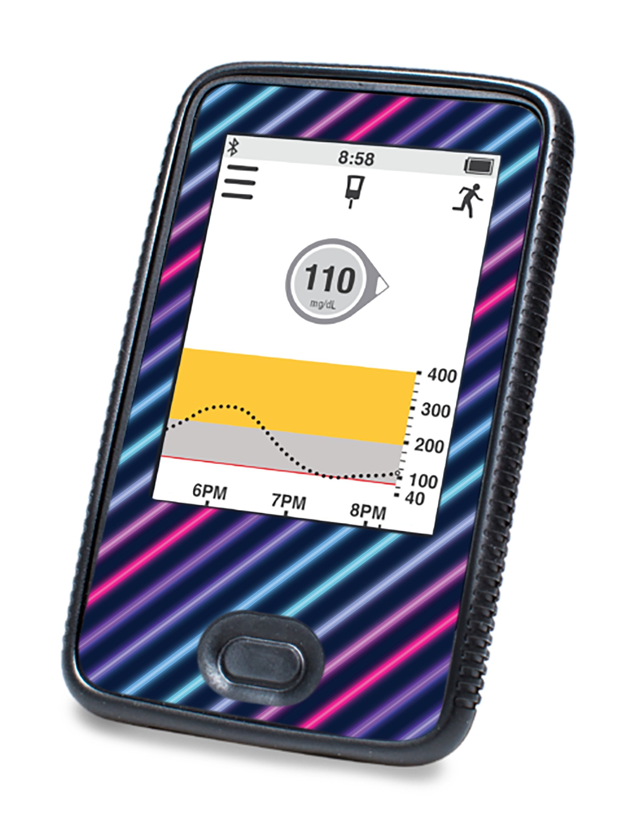 Neon Stripes Designed for DEXCOM G6 Touchscreen Receiver