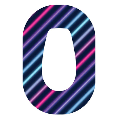 Neon Stripes Dexcom G6 Patch Tape - Pump Peelz