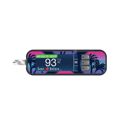 Neon Sunset Sticker for Bayer Contour Next Glucometer