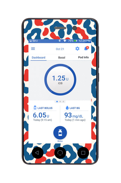 Freedom Fur Sticker for Omnipod DASH® PDM – Pump Peelz