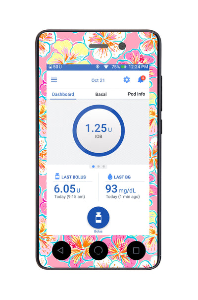 Tropic Crush Sticker for Omnipod DASH® PDM – Pump Peelz