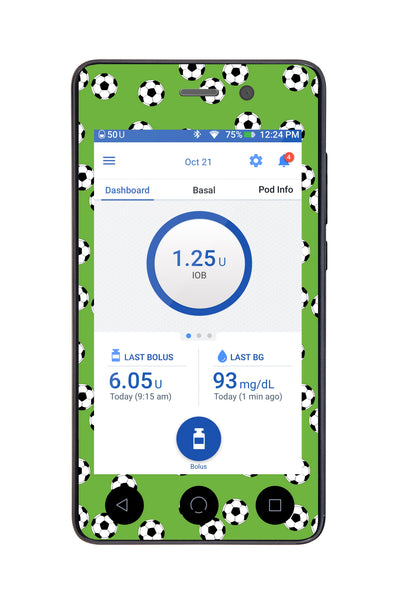 Kickoff Sticker for Omnipod DASH ® PDM – Pump Peelz