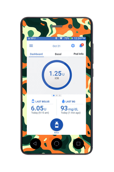 Wild Current Sticker for Omnipod DASH ® PDM – Pump Peelz