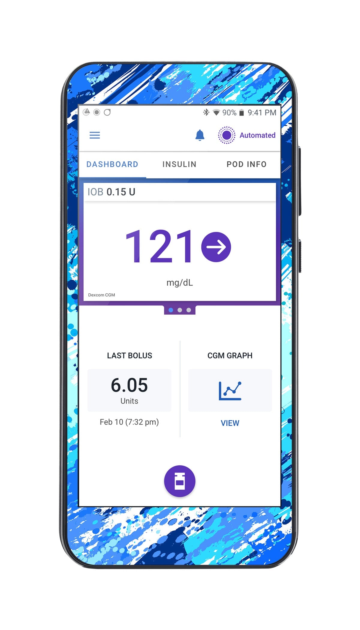 Beta Blue Sticker for Omnipod® 5 Controller – Pump Peelz