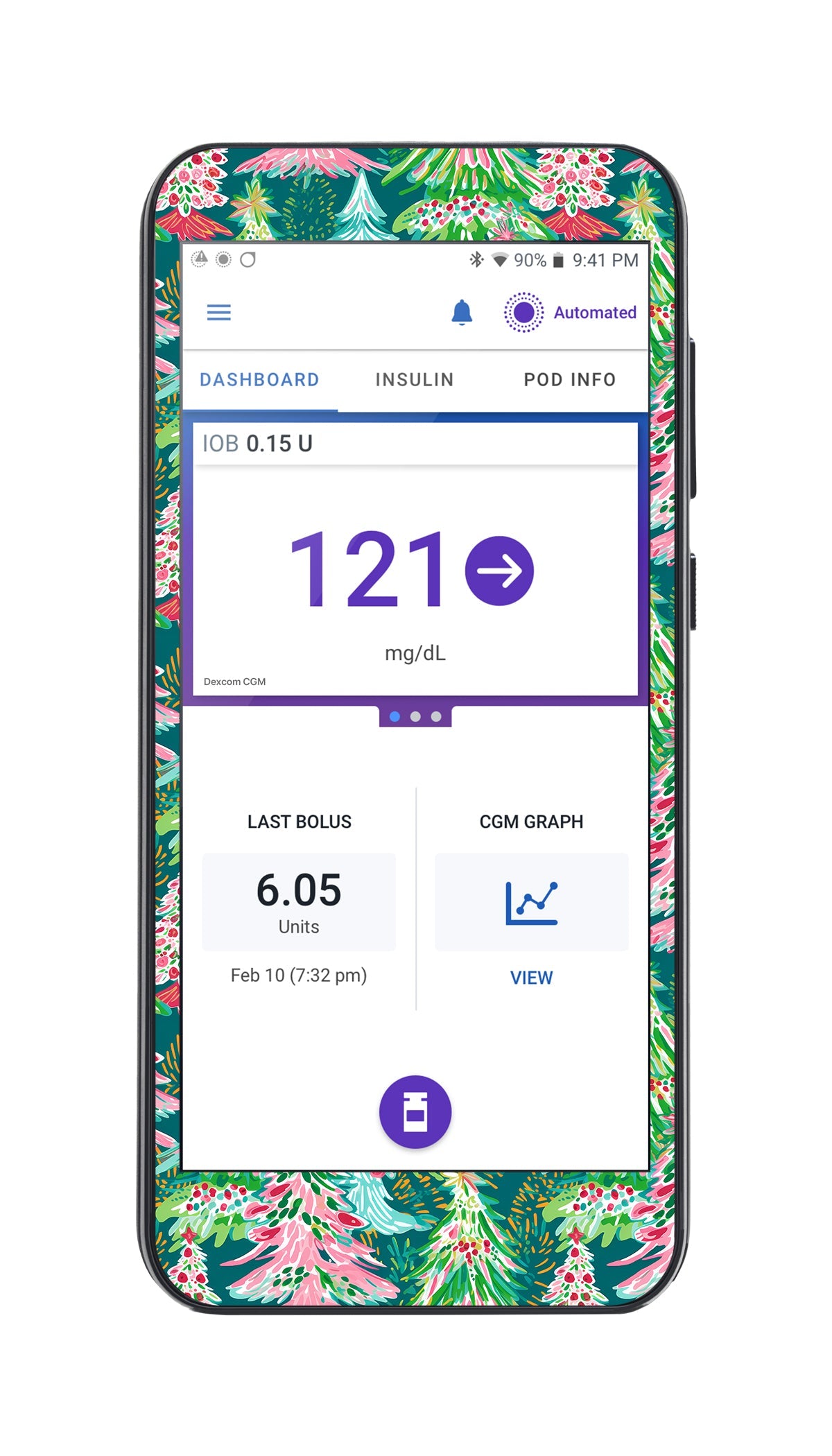 Festive Forest Sticker for Omnipod® 5 Controller – Pump Peelz