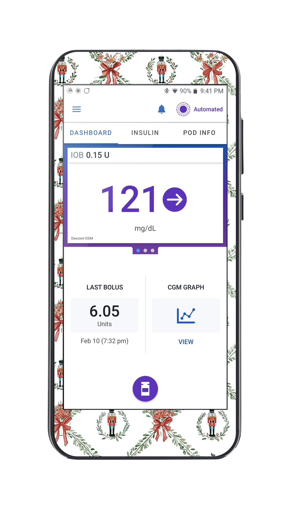 Nutcracker Noel Sticker for Omnipod® 5 Controller – Pump Peelz