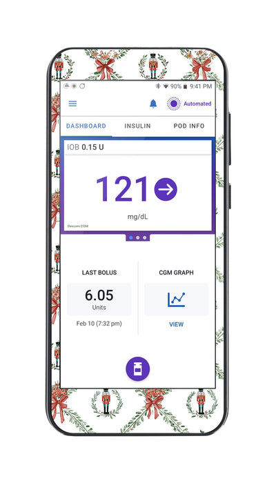 Nutcracker Noel Sticker for Omnipod® 5 Controller – Pump Peelz