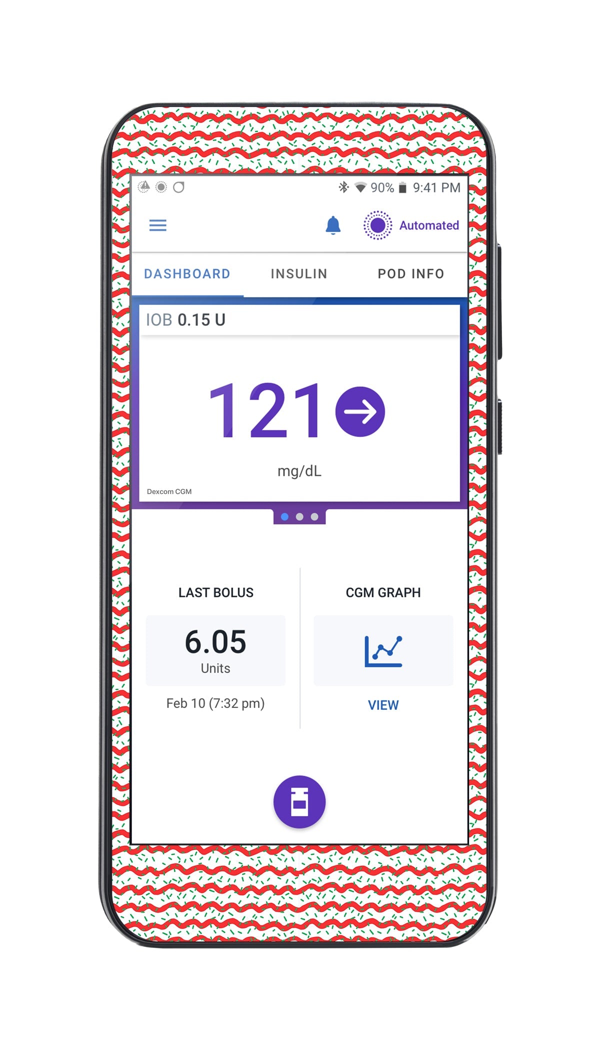Christmas Icing Sticker for Omnipod® 5 Controller – Pump Peelz