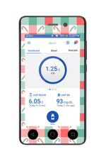 Peppermint Plaid Sticker for Omnipod DASH® PDM – Pump Peelz