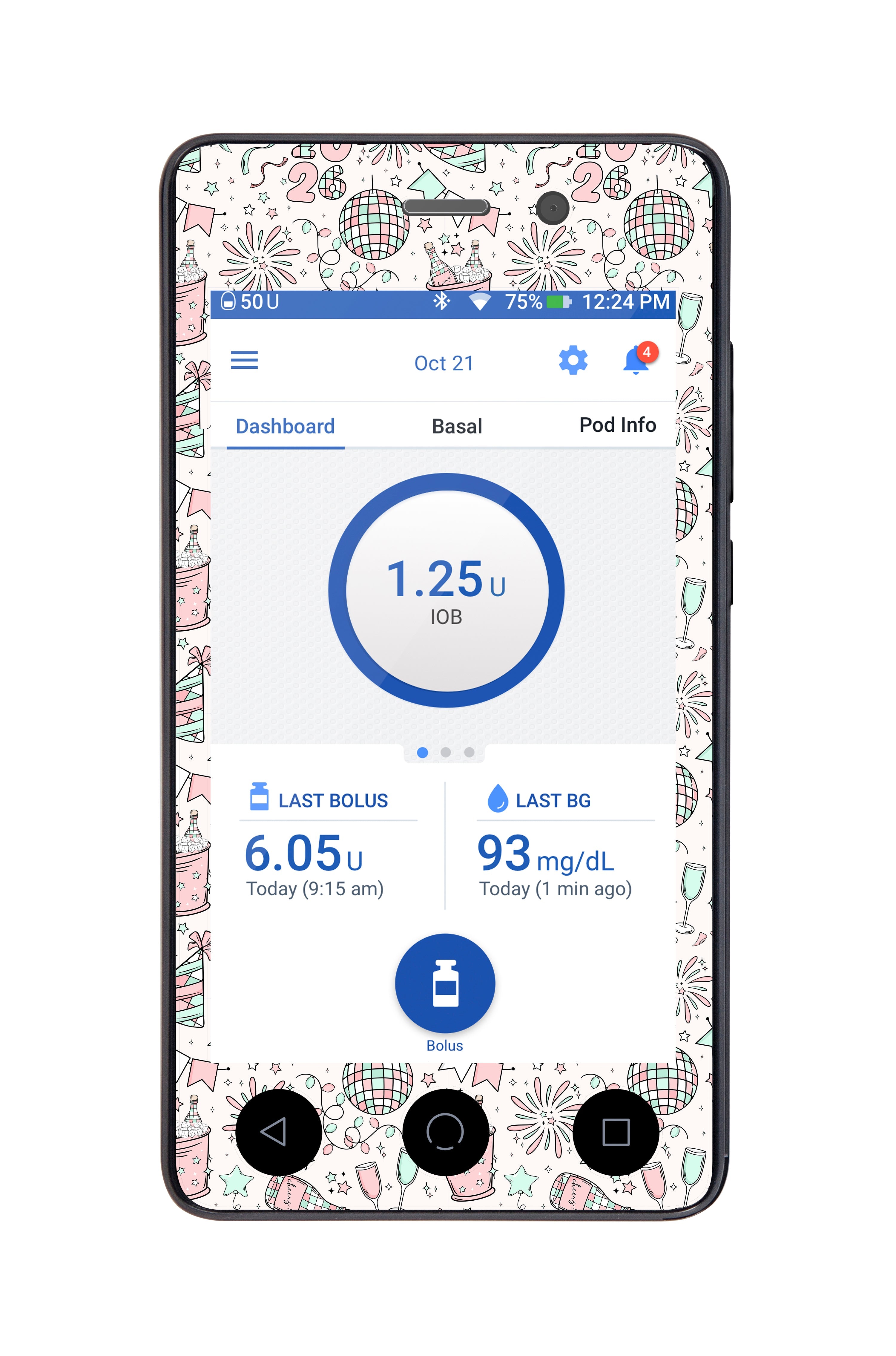 Cheers to '26 Sticker for Omnipod DASH® PDM – Pump Peelz