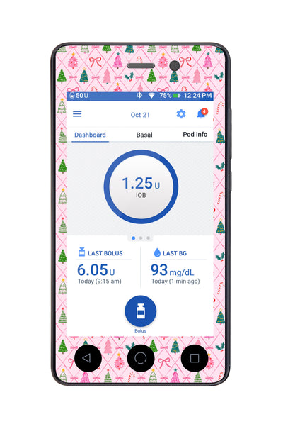 Coquette Christmas Sticker for Omnipod DASH® PDM – Pump Peelz