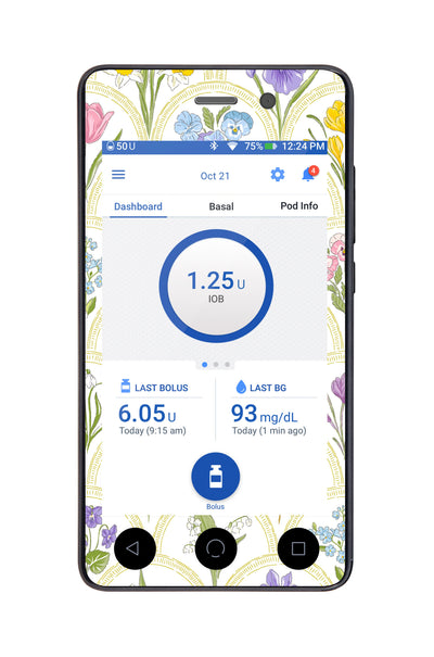 Garden Arches Sticker for Omnipod DASH ® PDM – Pump Peelz