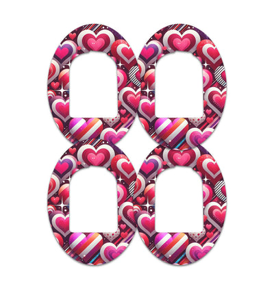 Sparkly Hearts Pod Patch Tape - Pump Peelz