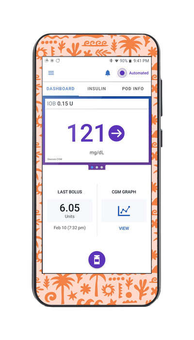 Terracotta Tides Sticker for Omnipod® 5 Controller – Pump Peelz