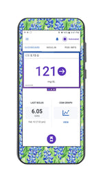 Blue Blooms Sticker for Omnipod ® 5 Controller – Pump Peelz