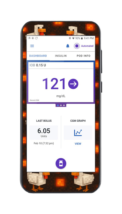 Inferno Chicken Sticker for Omnipod® 5 Controller – Pump Peelz