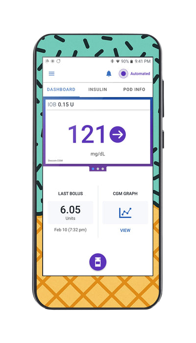 Ice Cream Social Sticker for Omnipod® 5 Controller – Pump Peelz