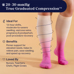 Knee-High Compression Socks - 3 Pack Solid (20-30 mmHg)