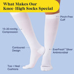 Knee-High Compression Socks - 3 Pack Solids