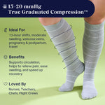 Knee-High Compression Socks - Stripes