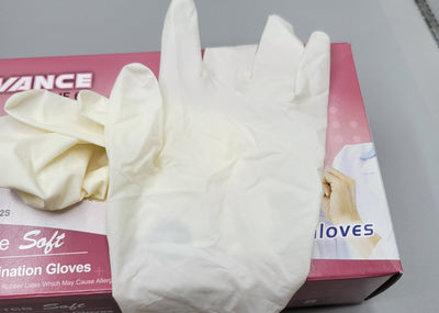 Diamond Advance IP62 Latex Exam Gloves 5.6mil Polymer Coated Powder Free 10 boxes per case