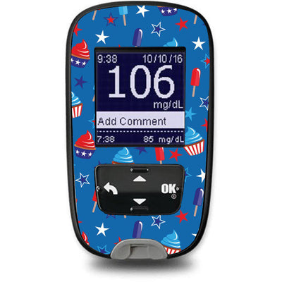 Patriotic Dessert Sticker for the Accu-Chek Guide Glucometer