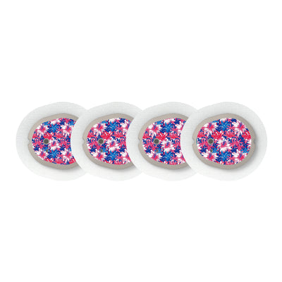 Patriotic Flowers Designed for the DEXCOM G7 and Stelo Transmitter