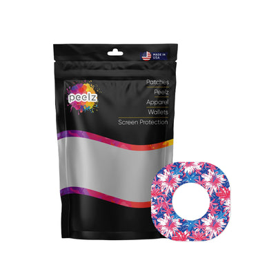 Patriotic Flowers Dexcom G7 and Stelo Patch Tape - Pump Peelz