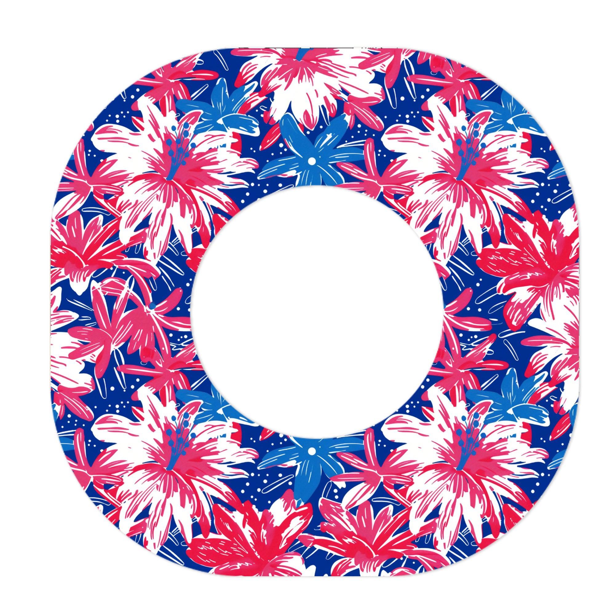 Patriotic Flowers Dexcom G7 and Stelo Patch Tape - Pump Peelz