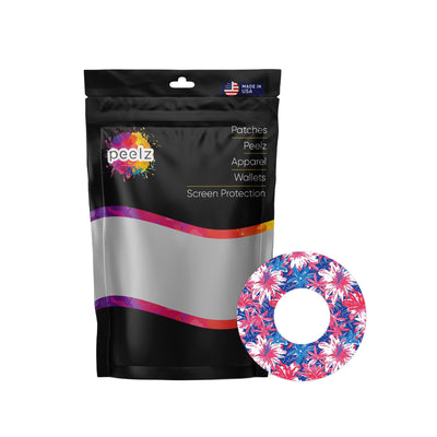 Patriotic Flowers Patch Freestyle Libre 2 Patch Tape - Pump Peelz