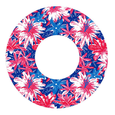 Patriotic Flowers Patch Freestyle Libre 2 Patch Tape - Pump Peelz