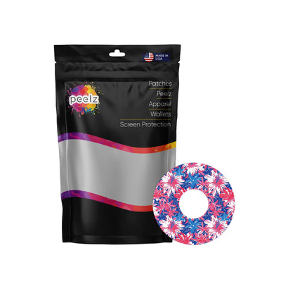 Patriotic Flowers Patch FreeStyle Libre 3 Plus & Lingo  Patch Tape - Pump Peelz