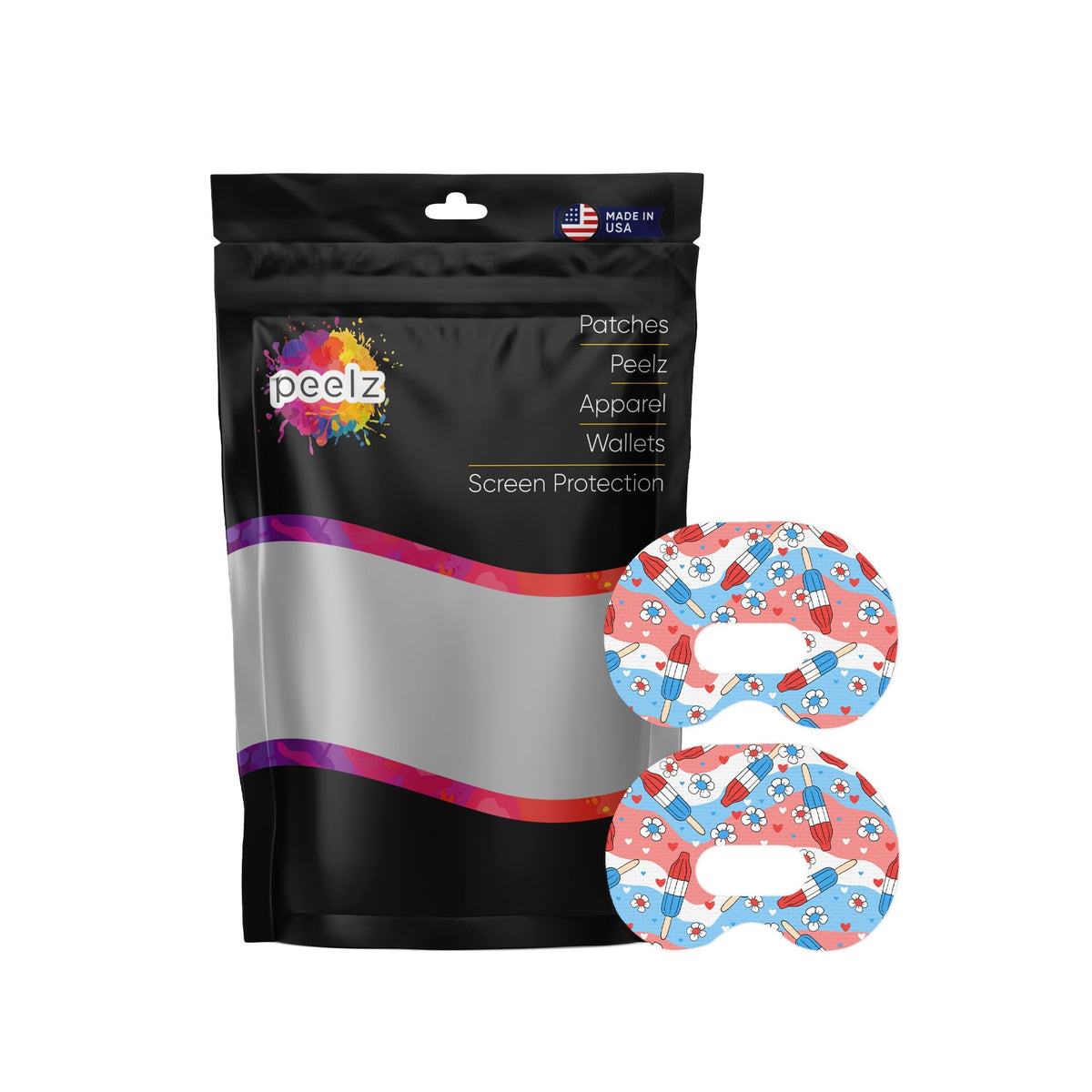 Patriotic Popsicles Medtronic Guardian Connect Patch Tape - Pump Peelz